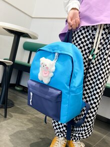 Kids Cartoon Decor Functional Backpack - Multicolor - View 5