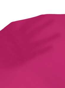 SHEIN Clasi 紐扣細節袖口缺口領上衣 - 玫紅色 - 查看 6