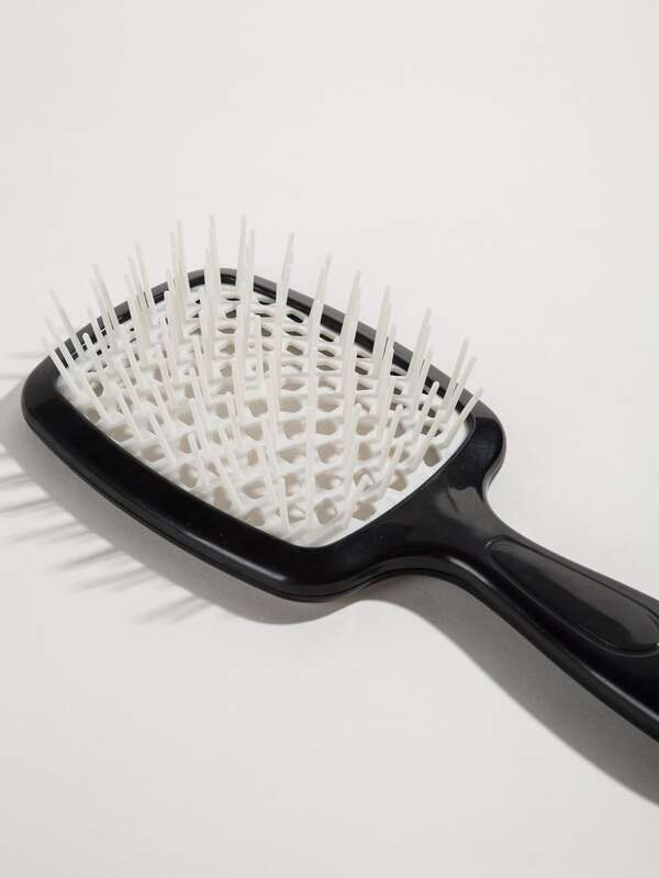 Rolling Hair Fluffy Shape Comb 1 Black And White Hollow Mesh Comb