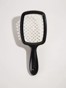 美发按摩头发干燥快干梳蜂窝网梳，1 件黑色不打结按摩梳直发造型空心梳，发刷/发梳，空心顺发刷柔性发刷，干湿发用发刷，防静电发刷，干湿均可使用，灵活，尼龙刷毛，适合所有发质顺发刷干湿通风顺发刷 - 1/2 包顺发刷，轻松去除 - 超柔软刷毛，自然卷曲 - 黑與白 - 查看 5