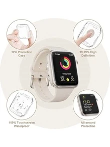 Clear Case Compatible With Apple Watch - Clear - View 5