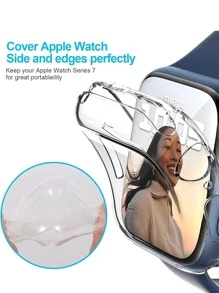 Clear Case Compatible With Apple Watch - Clear - View 7
