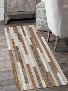 1 件花卉木紋印花門墊 - 彩色 - 查看 1