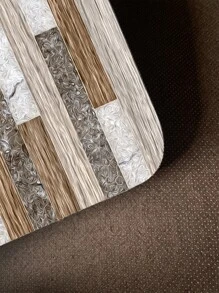 1 件花卉木紋印花門墊 - 彩色 - 查看 3