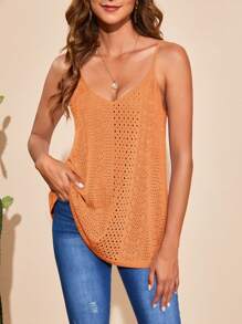 SHEIN LUNE Solid Schiffy Cami Top