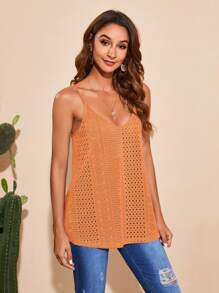 SHEIN LUNE Solid Schiffy Cami Top