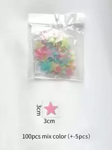 100 miếng dán tường hình ngôi sao phát sáng trong bóng tối, miếng dán, decal dán tường, decal vinyl trang trí nhà cửa, vật dụng trang trí mùa xuân làm mới ngôi nhà của bạn, miếng dán trang trí lễ hội quà tặng sinh nhật tốt nghiệp trang trí trường học bất ngờ trang trí ký túc xá trở lại trường trang trí phòng học đồ dùng học tập - Nhiều màu - Xem 5