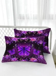 蝴蝶樣式被套套裝不附帶內芯 - 彩色 - 查看 4