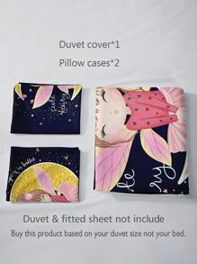 Figure Graphic Duvet Cover Set Without Filler - Multicolor - View 3