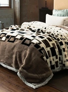 1pc Geometric Pattern Blanket - Multicolor - View 2