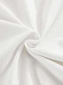 1pc White Polyester Fiber Ball Shaped Pillowcase (Pillow Insert Not Included), Suitable For Men And Women, All Seasons - White - View 5