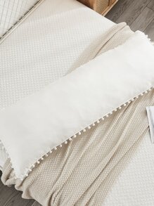 1pc White Polyester Fiber Ball Shaped Pillowcase (Pillow Insert Not Included), Suitable For Men And Women, All Seasons - White - View 8