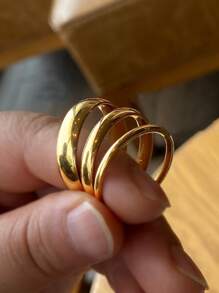 3件套不锈钢经典款2mm、4mm、6mm内外球耦合环套装 - 金黃色 - 查看 3