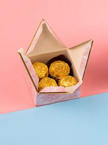 10pcs Wedding Diamond Design Bow Decor Gift Box,Creative Diamond Shaped Wrapping Box For Wedding,Holiday - Multicolor - View 4