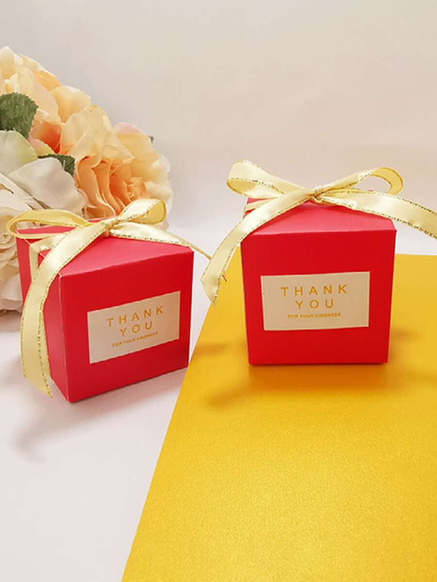 10pcs Slogan Graphic Gift Box - Multicolor - View 1