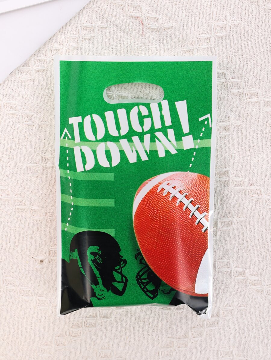 10pcs Rugby Pattern Gift Bag - Multicolor - View 1