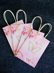 4pcs Butterfly Print Gift Bag - Multicolor - View 3