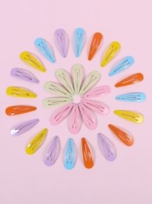 30pcs Toddler Girls Solid Hair Clip - Multicolor - View 2