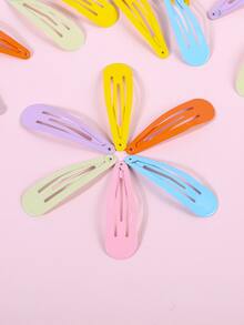 30pcs Toddler Girls Solid Hair Clip - Multicolor - View 3