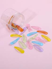 30pcs Toddler Girls Solid Hair Clip - Multicolor - View 5