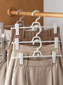 5pcs Plain Pants Hanger - White - View 1