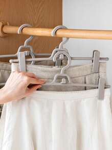 5pcs Plain Pants Hanger - White - View 4