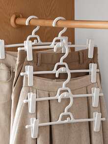 5pcs Plain Pants Hanger - White - View 5