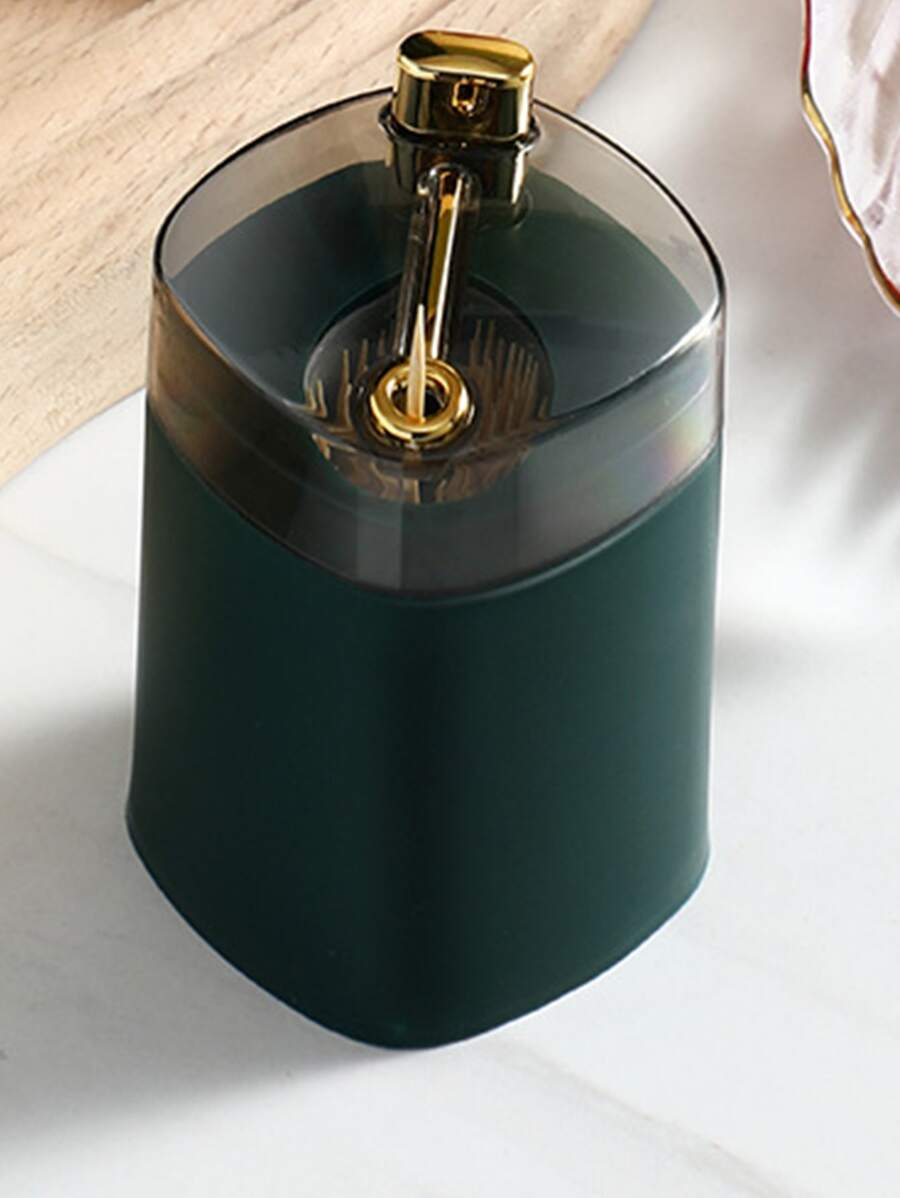 1pc Press Type Toothpick Holder - Dark Green - View 1