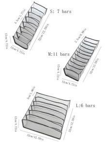 1 hộp đựng đồ lót 11 ngăn - trắng - Xem 3