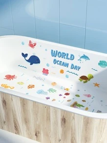 6入組卡通圖案浴缸貼花 - 彩色 - 查看 2