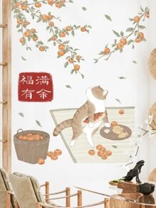 2pcs Cartoon Graphic Wall Sticker - Multicolor - View 1