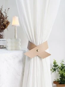 1pc Plain Curtain Tieback - Apricot - View 1