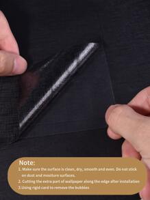 1roll Solid Wall Paper - Black - View 8