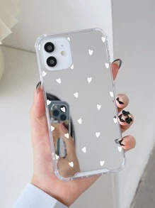 Apple 2000s Fashion Y2K Heart Print Love Pattern Anti Slip And Beautiful Phone Case Compatible With IPhone11/12/13/14/15/15pro/15 Plus/15 Promax/7plus/8plus/X/Xs Max/Xr/11pro/12pro/13pro/14pro/12mini/13mini/11promax/12promax/13promax/14promax/14plus/6/6s/6plus/7/8/Se&Galaxy/A54/A14/A12/A13/A15/A32/A33/A24/A52S/S20/S21/S22/S23/S24/S23Plus/S24ultra Waterproof Shockproof Anti-Fall Scratch Resistant - White - View 1