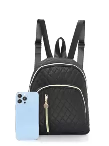 1 Piece, Simple And Stylish, Solid Color Quilted Multi-Pocket Zipper Backpack, Lightweight Large-Capacity School Bag, Backpack With Adjustable Shoulder Strap, Portable School Bag For Middle And High School Students, Suitable For Business Trips, Business, Outdoor Travel, Daily Commuting, Campus, Holiday Gifts