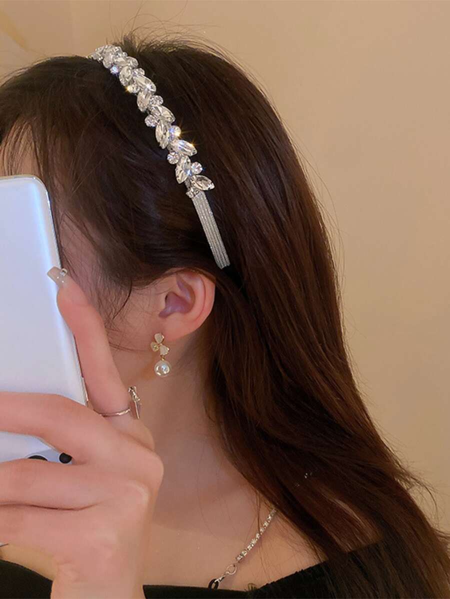 Băng đô trang trí bằng kim cương giả Royal - Bạc - Xem 1