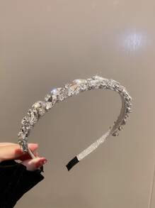 Băng đô trang trí bằng kim cương giả Royal - Bạc - Xem 2