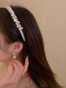 Băng đô trang trí bằng kim cương giả Royal - Bạc - Xem 3