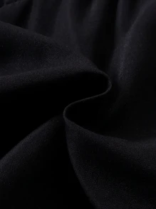 嬰兒前紐扣西裝領襯衫連體短褲 - 黑色 - 查看 7