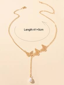 Vòng cổ trang trí bướm Y Lariat - Vàng - Xem 3