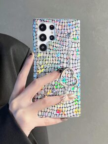 鐳射鱗片圖案手機殼帶鏈子手繩 - 彩色 - 查看 5