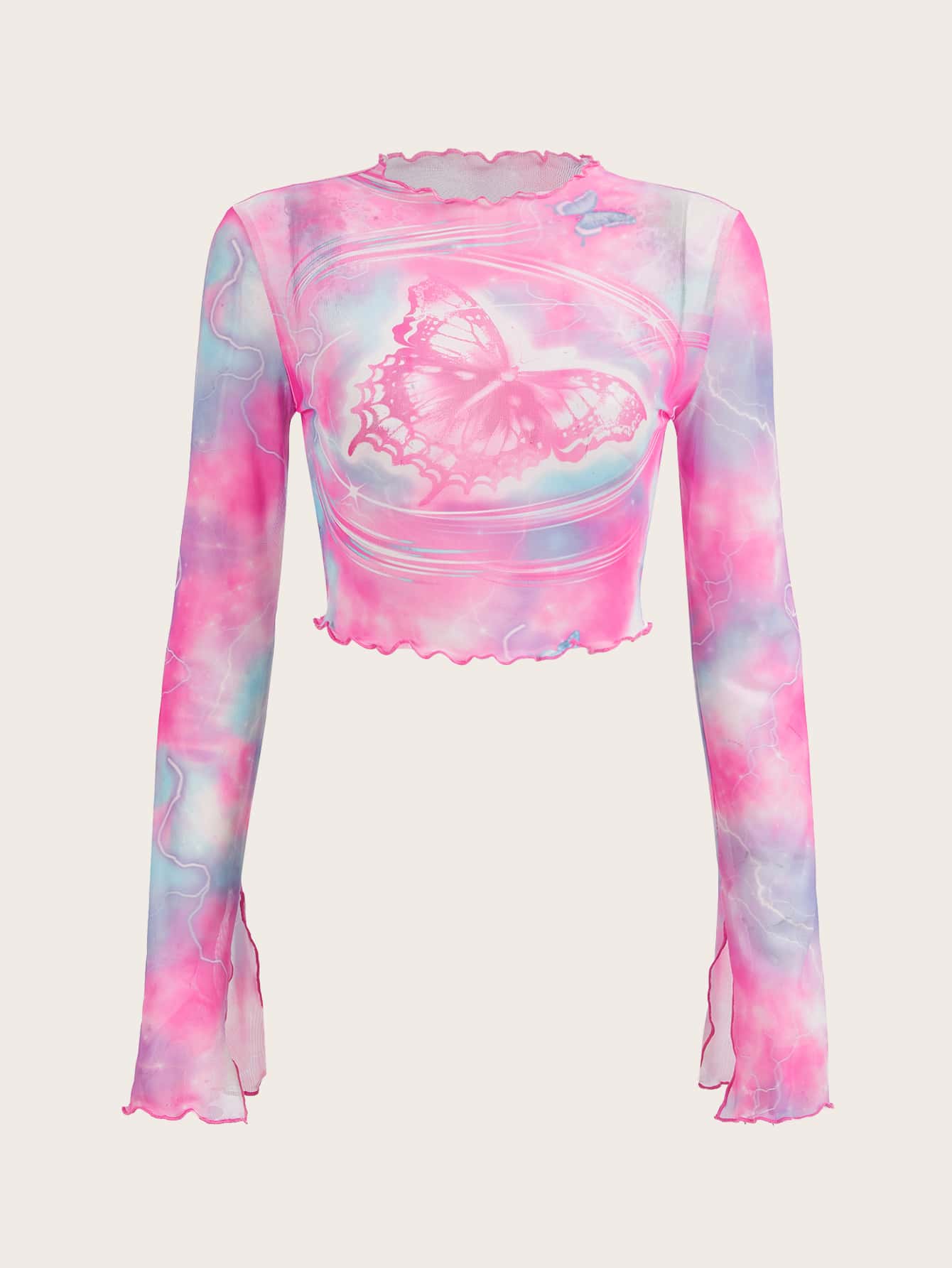 SHEIN ICON Áo nữ Xù nhỏ cắt Cà vạt nhuộm Loại bướm Gợi cảm - Nhiều màu - Xem 1