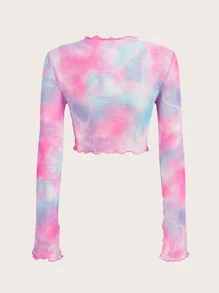 SHEIN ICON Áo nữ Xù nhỏ cắt Cà vạt nhuộm Loại bướm Gợi cảm - Nhiều màu - Xem 2