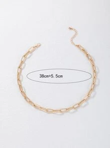 imoli 極簡風格鏈條樣式項鍊 - 金黃色 - 查看 5