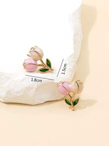 花耳釘 - 彩色 - 查看 4