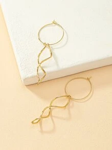 2 bông tai xoắn ốc - Vàng - Xem 2