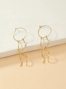 2 bông tai xoắn ốc - Vàng - Xem 3