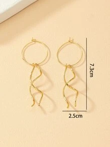 2 bông tai xoắn ốc - Vàng - Xem 5