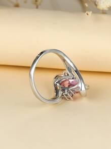 Cubic Zirconia Decor Ring - Multicolor - View 3