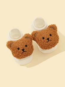 1雙嬰兒卡通熊裝飾襪子